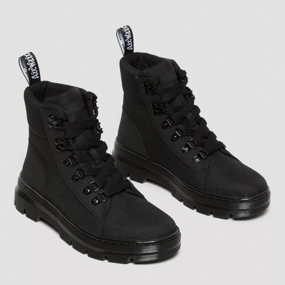*NEW IN BOX!* DR. MARTENS WOMEN'S BLACK POLY CASUAL BOOTS - Picture 1 of 13